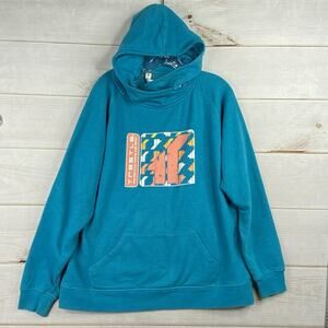 Ouray Womens Hoodie Sz XL Blue Bike Park USA Winter Park Resort Sweatshirt Soft